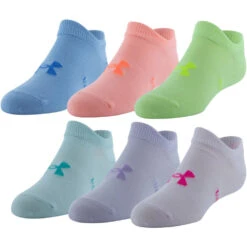Kids Under Armour Essential No Show 6 Pack -Classic Shoes Shop 1332984 673 102622222526