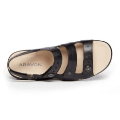 Women's Aravon Pc Three Strap -Classic Shoes Shop CH1940BLK 5